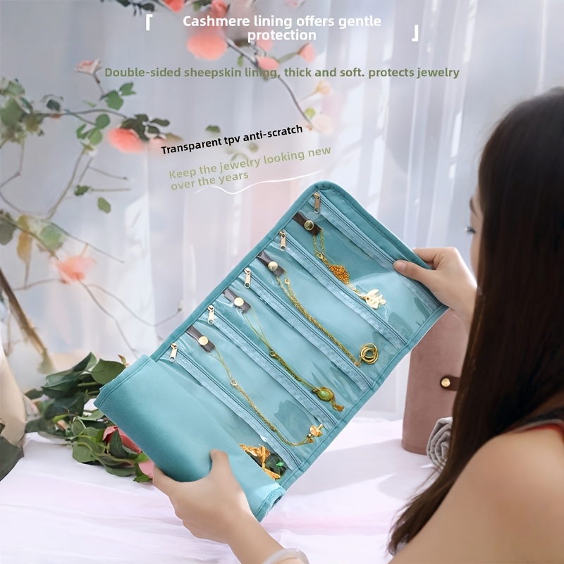 Golden Necklace Storage Box, Travel Portable Design